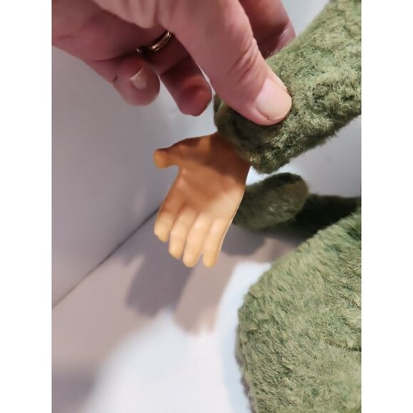 Vtg 1950's Rubber Face Green 16" Monkey Plush Stuffed Rushton My Toy Co Rare - Picture 8 of 16